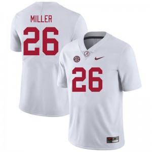 Men's Jam Miller White Alabama Crimson Tide #26 College Football Official Jersey 313385-172