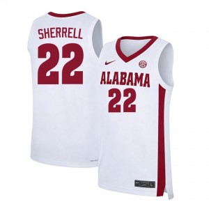 Men's Aiden Sherrell White The Tide #22 College Basketball Game Jersey 114585-245