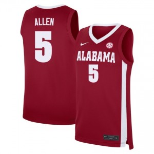 Men's Amari Allen Crimson The Tide #5 College Basketball Alumni Jersey 349514-723