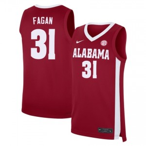 Men's Jack Fagan Crimson Bama #31 College Basketball Game Jersey 491901-732