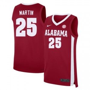 Men's Jacob Martin Crimson University of Alabama #25 College Basketball Official Jerseys 750802-794