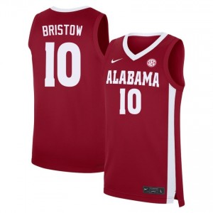 Men's Keitenn Bristow Crimson The Tide #10 College Basketball Official Jersey 627643-835