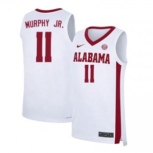 Men's Preston Murphy Jr. White Alabama #11 College Basketball Embroidery Jerseys 173656-109