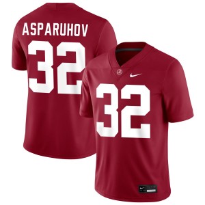 Men's Alex Asparuhov Crimson Alabama Crimson Tide #32 College Football 2025 Jersey 511537-245