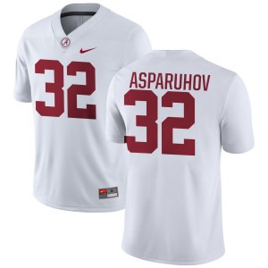 Men's Alex Asparuhov White Alabama Crimson Tide #32 College Football University Jerseys 386171-305