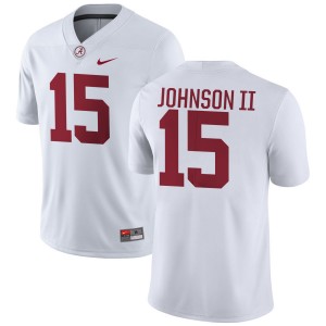 Men's Duke Johnson II White Alabama Crimson Tide #15 College Football Official Jerseys 397571-438