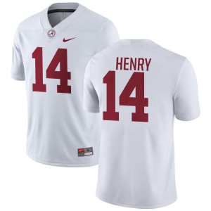 Men's Fatutoa Henry White Alabama Crimson Tide #14 College Football NCAA Jersey 429289-313