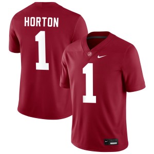 Men's Isaiah Horton Crimson Alabama Crimson Tide #1 College Football Limited Jerseys 917541-991
