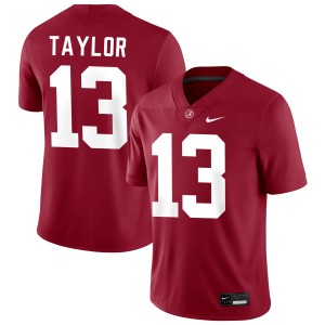 Men's Ivan Taylor Crimson Alabama Crimson Tide #13 College Football 2025 Jersey 633973-859