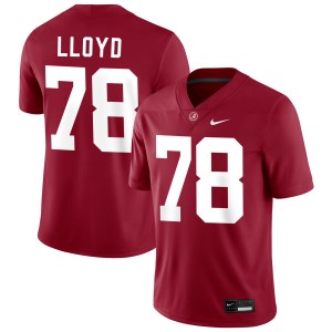 Men's Jackson Lloyd Crimson Alabama Crimson Tide #78 College Football Embroidery Jersey 510296-973