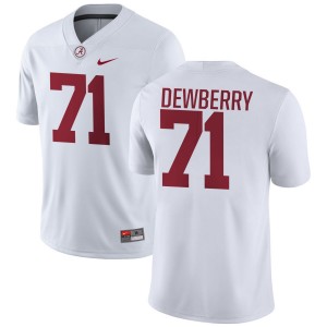 Men's Kam Dewberry White Alabama Crimson Tide #71 College Football 2025-26 Jersey 992766-342