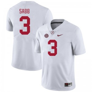 Men's Keon Sabb White Alabama Crimson Tide #3 College Football High School Jersey 999326-274
