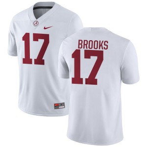 Men's Lotzeir Brooks White Alabama Crimson Tide #17 College Football Alumni Jersey 882677-965