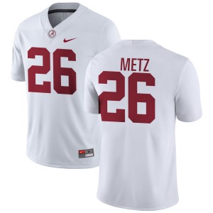 Men's Luke Metz White Alabama Crimson Tide #26 College Football Replica Jersey 493553-404