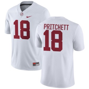 Men's Marshall Pritchett White Alabama Crimson Tide #18 College Football 2025 Jerseys 413156-733