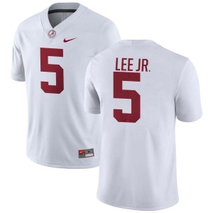 Men's Dijon Lee Jr. White Alabama Crimson Tide #5 College Football Embroidery Jersey 434134-533