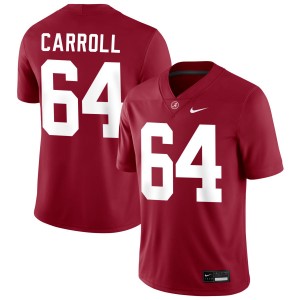 Men's Michael Carroll Crimson Alabama Crimson Tide #64 College Football High School Jersey 229959-602