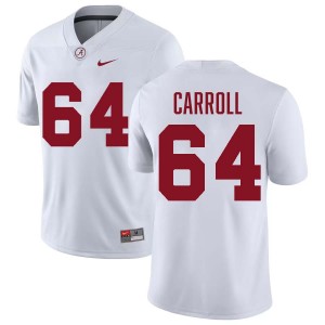 Men's Michael Carroll White Alabama Crimson Tide #64 College Football 2025 Jersey 627279-783