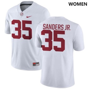 Women's Abduall Sanders Jr. White Alabama Crimson Tide #35 College Football Replica Jerseys 415502-485