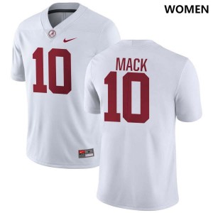Women's Austin Mack White Alabama Crimson Tide #10 College Football Game Jerseys 121321-439
