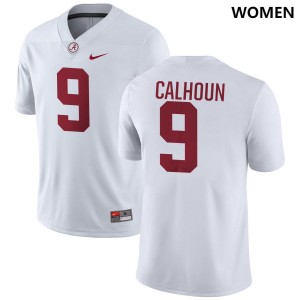 Women's Cameron Calhoun White Alabama Crimson Tide #9 College Football Replica Jerseys 967764-711