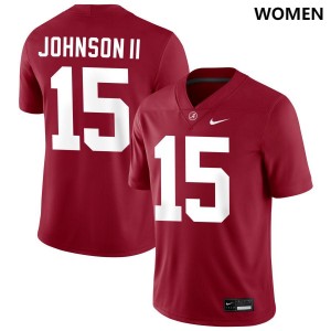 Women's Duke Johnson II Crimson Alabama Crimson Tide #15 College Football Stitched Jerseys 792281-731