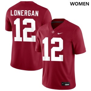 Women's Dylan Lonergan Crimson Alabama Crimson Tide #12 College Football 2025-26 Jersey 376370-786