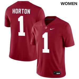 Women's Isaiah Horton Crimson Alabama Crimson Tide #1 College Football Player Jersey 253480-873