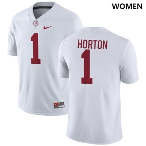 Women's Isaiah Horton White Alabama Crimson Tide #1 College Football Game Jerseys 797003-535