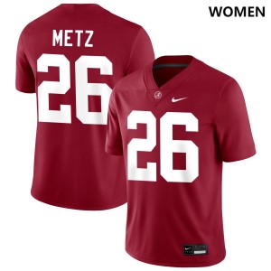 Women's Luke Metz Crimson Alabama Crimson Tide #26 College Football Replica Jersey 328371-617