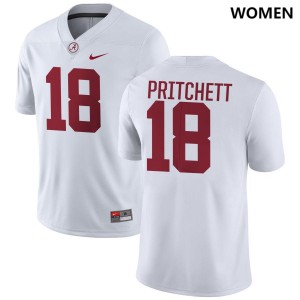 Women's Marshall Pritchett White Alabama Crimson Tide #18 College Football 2025 Jerseys 356515-543
