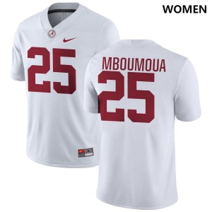 Women's Steve Bolo Mboumoua White Alabama Crimson Tide #25 College Football High School Jersey 659183-729
