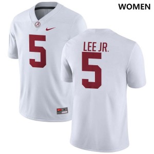 Women's Dijon Lee Jr. White Alabama Crimson Tide #5 College Football Embroidery Jerseys 737740-672