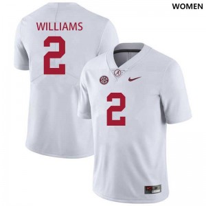Women's Ryan Williams White Alabama Crimson Tide #2 College Football High School Jerseys 822336-549