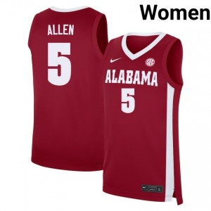 Women's Amari Allen Crimson University of Alabama #5 College Basketball Official Jerseys 190051-997