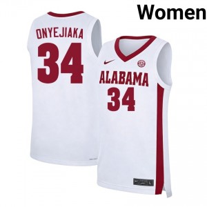 Women's Collins Onyejiaka White University of Alabama #34 College Basketball Limited Jerseys 571939-447