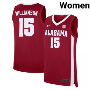 Women's Noah Williamson Crimson The Tide #15 College Basketball Limited Jersey 271018-424