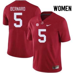 Women's Germie Bernard Crimson Alabama Crimson Tide #5 College Football NCAA Jerseys 680010-929