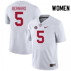 Women's Germie Bernard White Alabama Crimson Tide #5 College Football Game Jerseys 346530-722