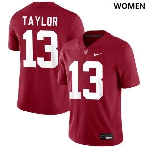 Women's Ivan Taylor Crimson Alabama Crimson Tide #13 College Football Game Jerseys 944702-427