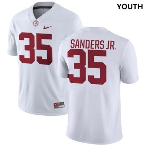 Youth Abduall Sanders Jr. White Alabama Crimson Tide #35 College Football Official Jerseys 131470-289