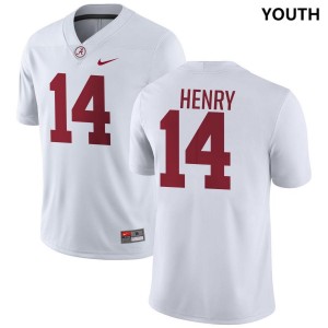 Youth Fatutoa Henry White Alabama Crimson Tide #14 College Football Official Jersey 838629-941