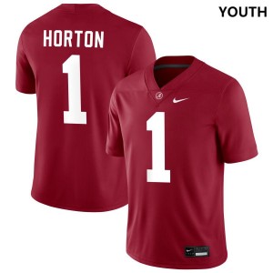 Youth Isaiah Horton Crimson Alabama Crimson Tide #1 College Football University Jersey 288210-361
