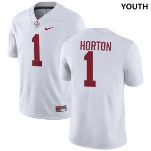 Youth Isaiah Horton White Alabama Crimson Tide #1 College Football Embroidery Jersey 612581-940