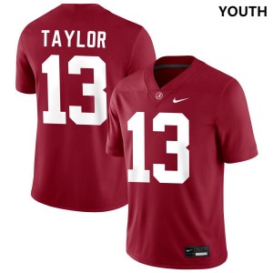Youth Ivan Taylor Crimson Alabama Crimson Tide #13 College Football High School Jersey 796333-942