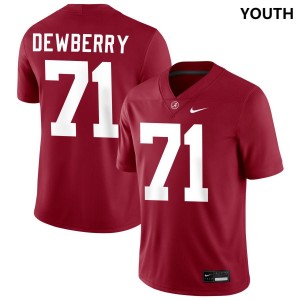 Youth Kam Dewberry Crimson Alabama Crimson Tide #71 College Football University Jersey 834132-926
