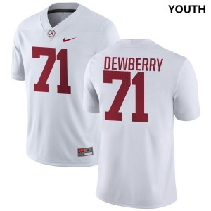 Youth Kam Dewberry White Alabama Crimson Tide #71 College Football 2025-26 Jerseys 961539-894