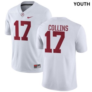 Youth Kelby Collins White Alabama Crimson Tide #17 College Football 2025 Jerseys 121928-916