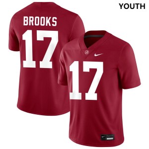 Youth Lotzeir Brooks Crimson Alabama Crimson Tide #17 College Football Stitched Jersey 310549-442