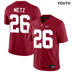 Youth Luke Metz Crimson Alabama Crimson Tide #26 College Football 2025 Jersey 571898-602